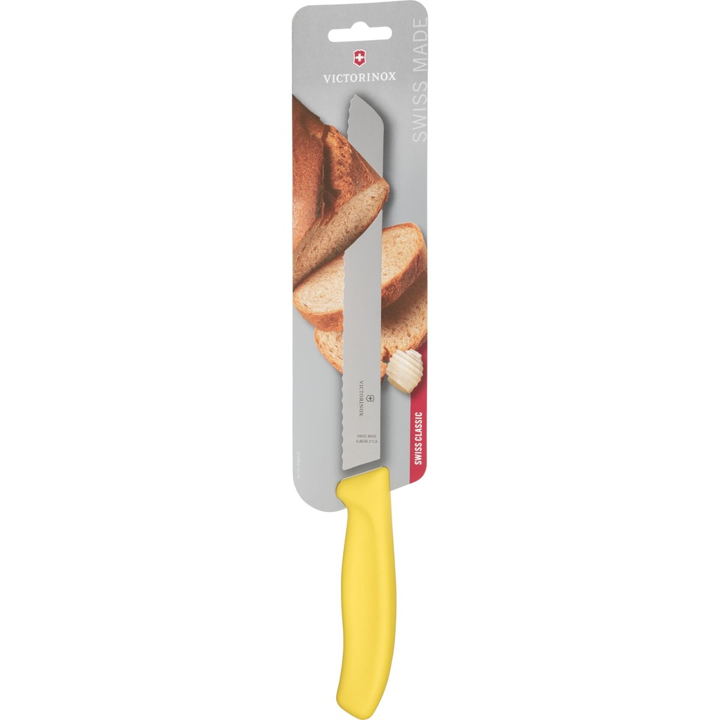 Victorinox Brotmesser 21cm gelb Wellenschliff