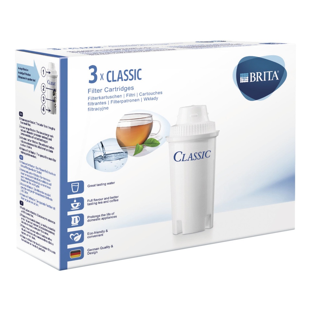 1x3 Brita Filter Cartridges Classic Pack 3