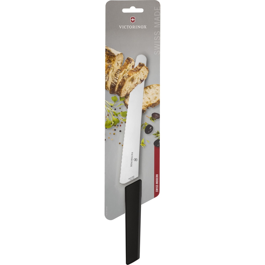 Victorinox Swiss Modern bread knife black 22 cm