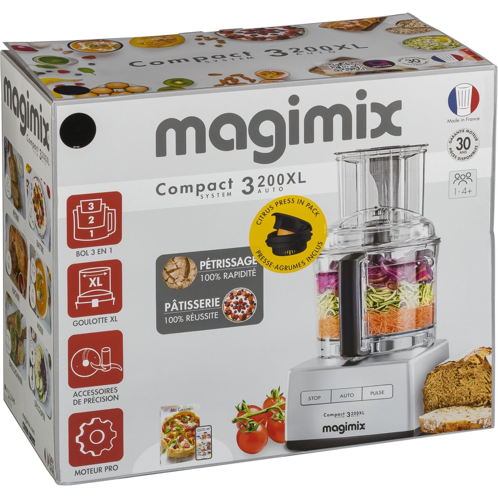 Magimix Compact C.S. 3200 XL + Citrus Juicer Black