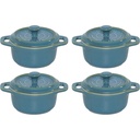 Staub Mini Cocotte Set 4-tlg. rund, Keramik, antik-türkis