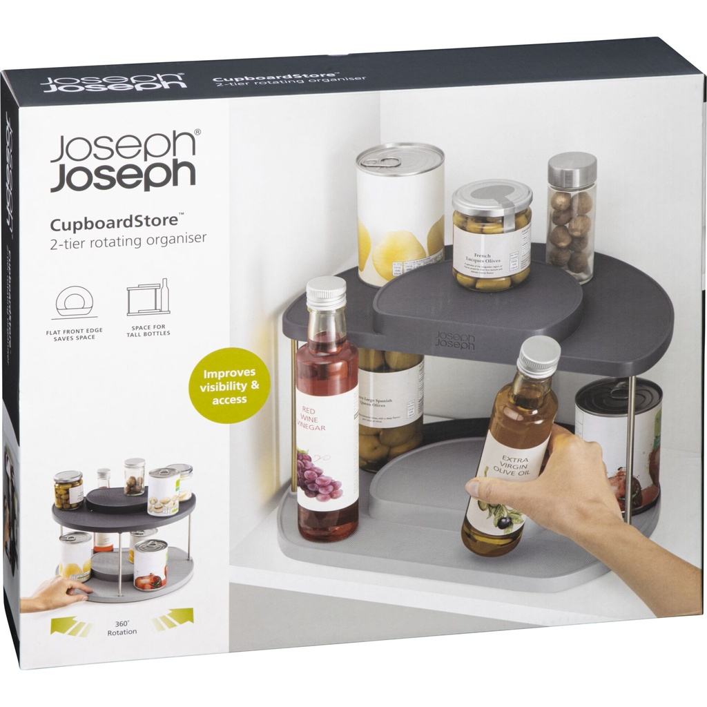Joseph Joseph CupboardStore 2-tier Grey Rotating Organiser