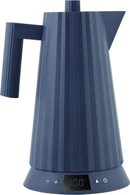 Alessi Plisse Wasserkocher blau mit Temperaturregelung