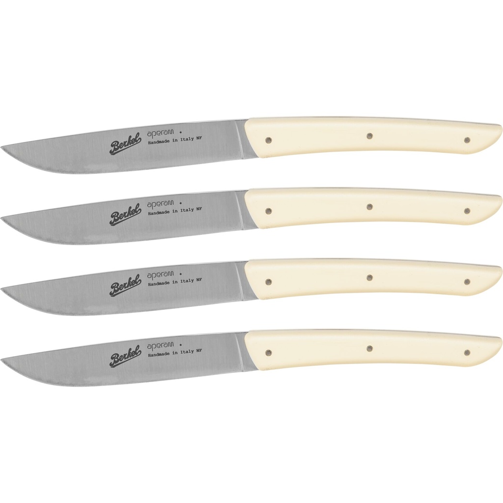 Berkel steak knife set 4-pcs. Color cream