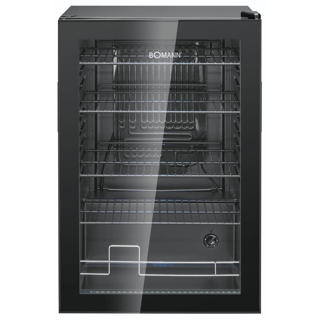Bomann KSG 7290 black Glass Door Refrigerator 84,5cm