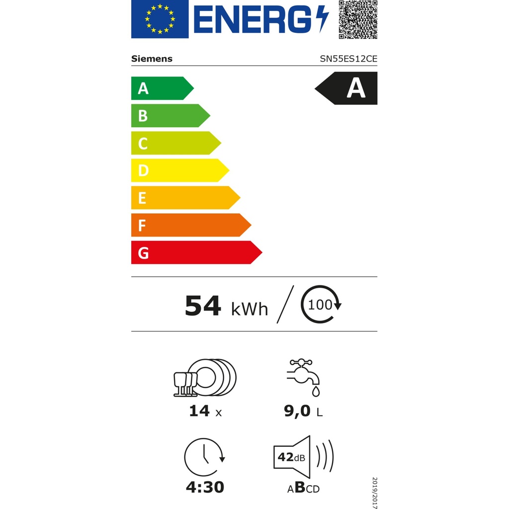 Siemens SN55ES12CE Spüler integriert 60cm Edelstahl