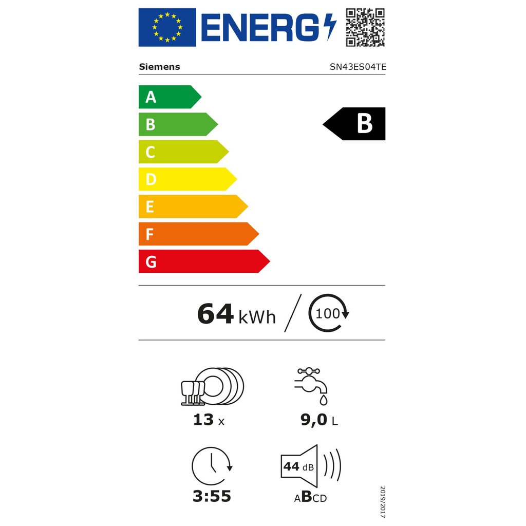 Siemens SN43ES04TE Unterbauspüler 60cm Edelstahl