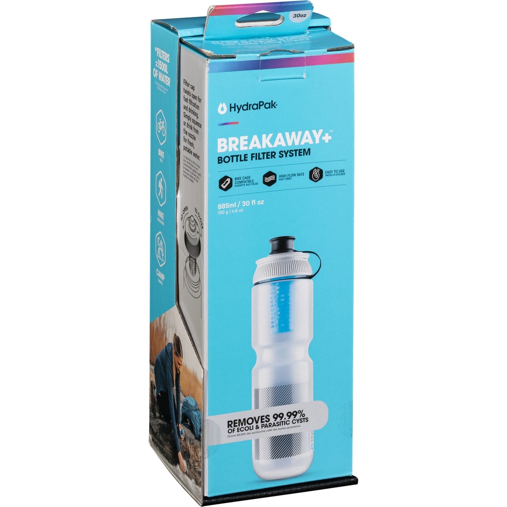 HydraPak Breakaway+ water bottle with filter 880ml