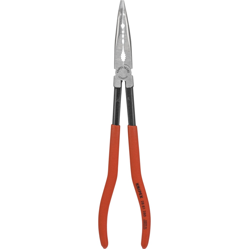 KNIPEX Long Reach Needle Nose Pliers with transverse profiles