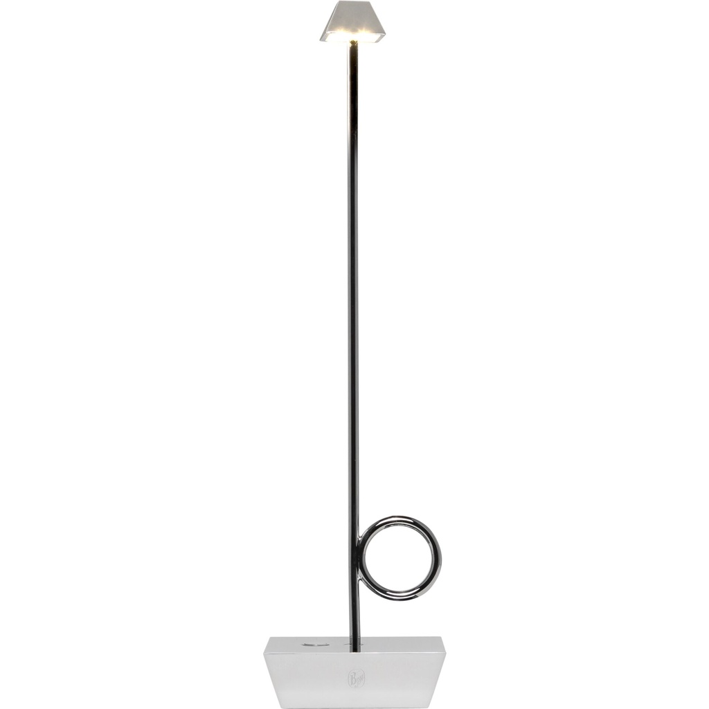 Broggi Lampada Bugia  chromed rechargeable