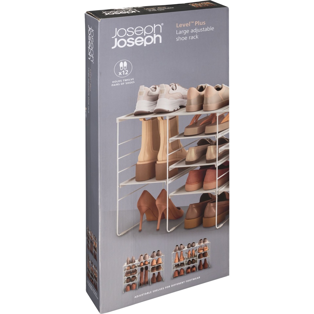 Joseph Joseph Level Plus Large Adjustable Ecru Shoe Rack