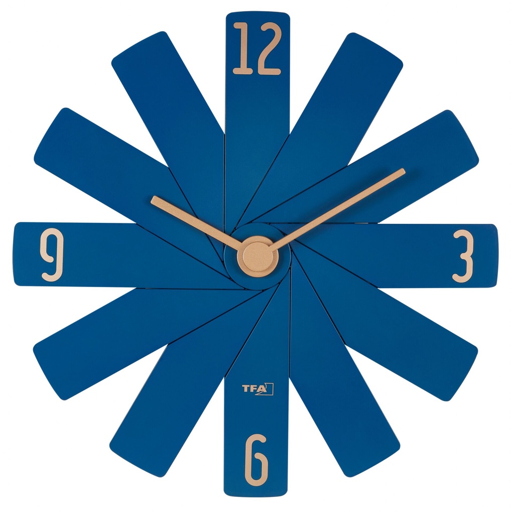TFA Clock in the box blue Wall Clock