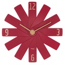 TFA Clock in the box red Wall Clock