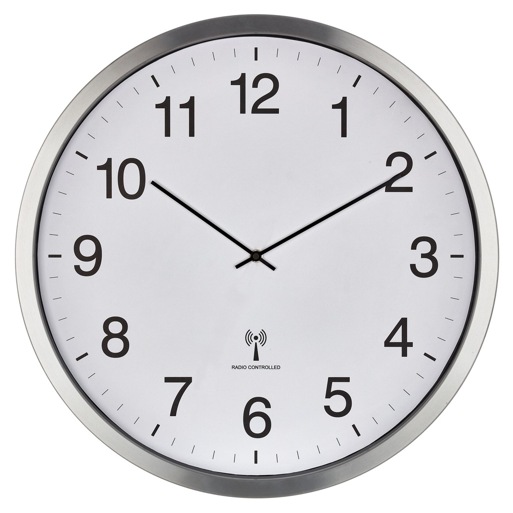 TFA 60.3548.02 XXL radio control clock with aluminium frame