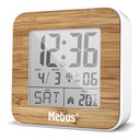Mebus 27247 White/Wood Look Radio alarm clock digital