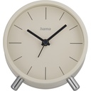 Hama Radio Clock Flores analogue w/o ticking, grey/beige   222229