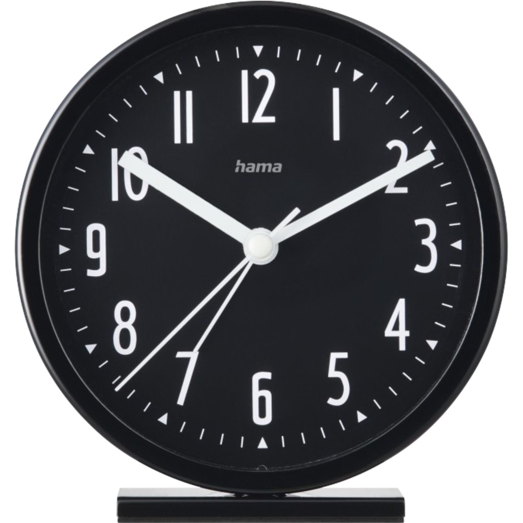 Hama Alarm Clock Skye w/o ticking, black        222211
