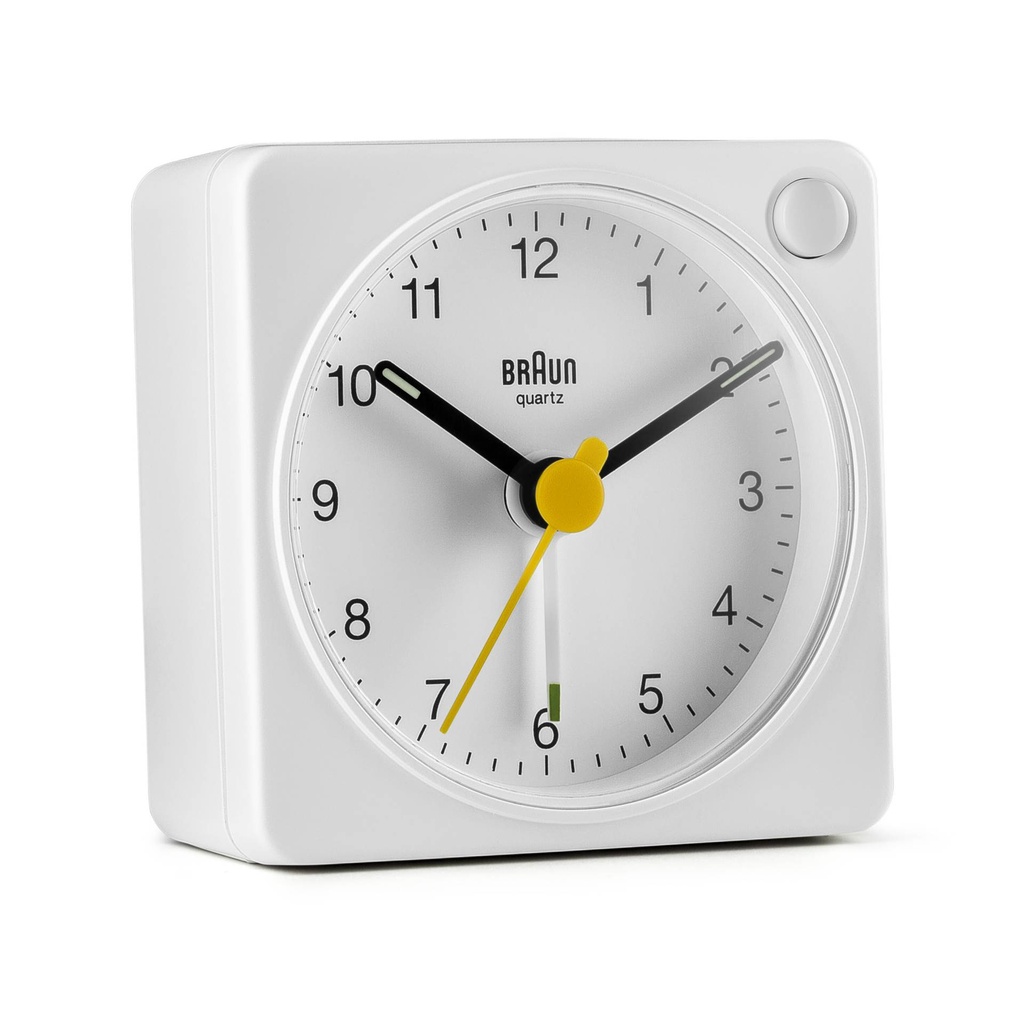 Braun BC 02 XW quartz alarm white with light switch
