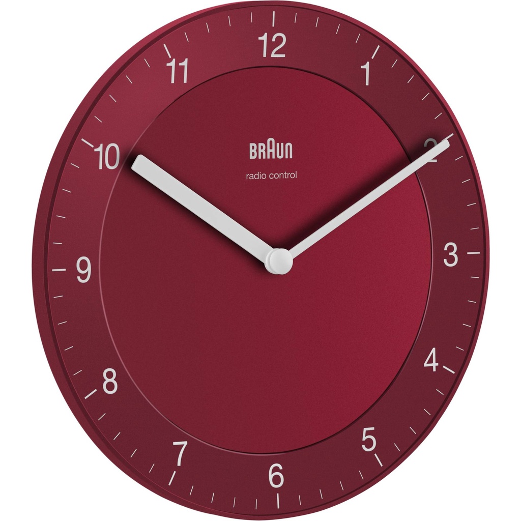 Braun BC 06 R-DCF radio wall clock red