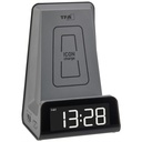 TFA 60.2033.10 ICON Charge Digital Alarm Clock with Charger