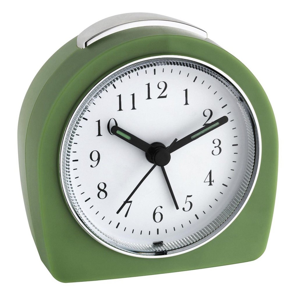 TFA 60.1021.04 green Quartz Clock analogue display
