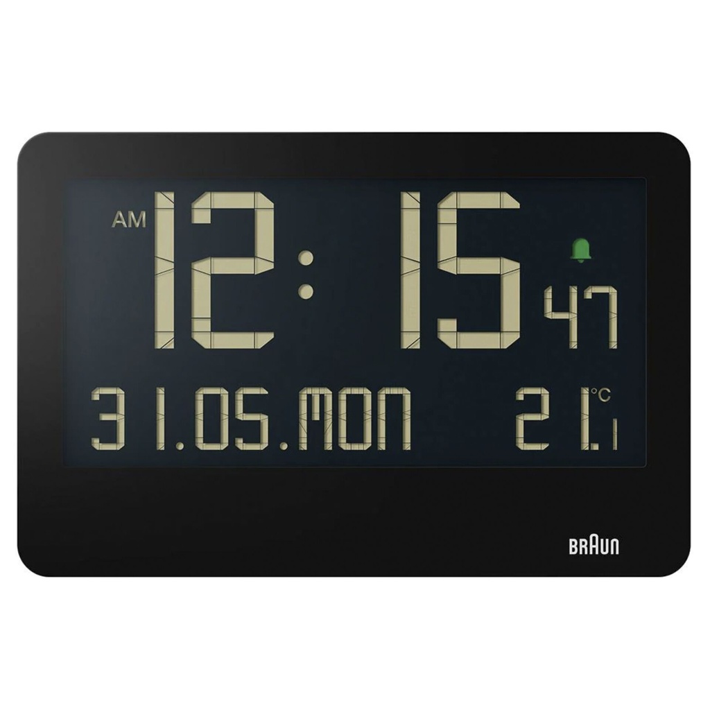 Braun BC 14 black Quartz Wall Clock digital
