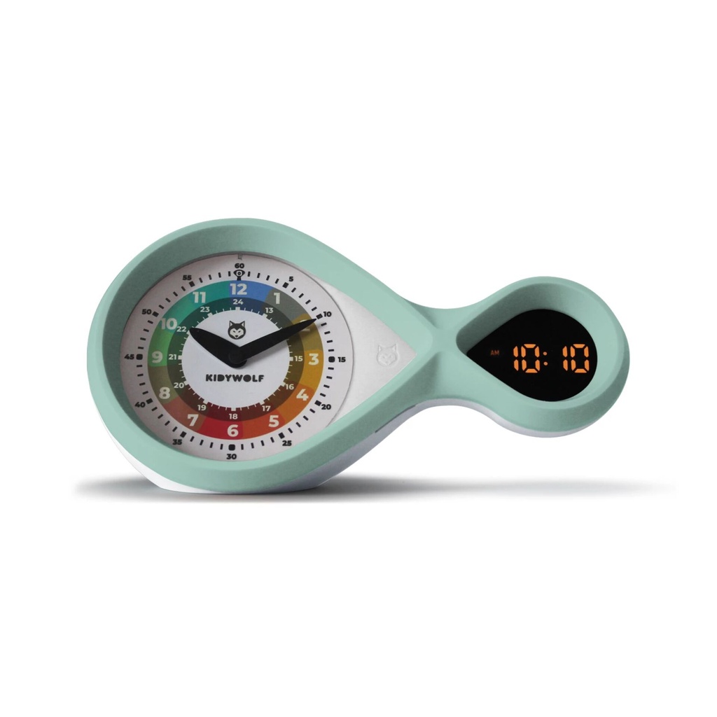 Kidywolf analog & digital Alarm Clock turquoise