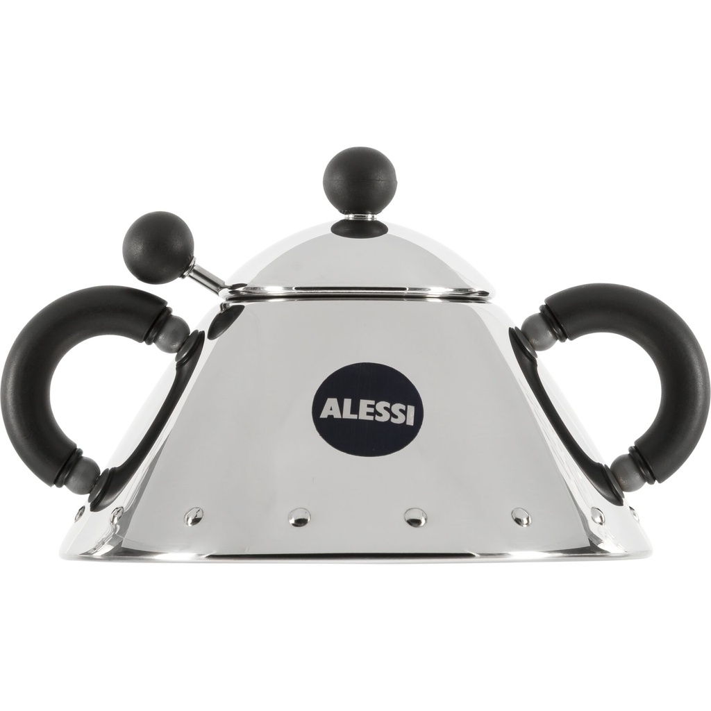 Alessi Sugar Bowl with Spoon black 9097 B