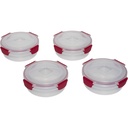 Joseph Joseph Nest Lock 4-Piece Red 1L Round Food Container Set