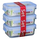 Emsa Food Clip&Close transp./blue 3p Pack 0,55L