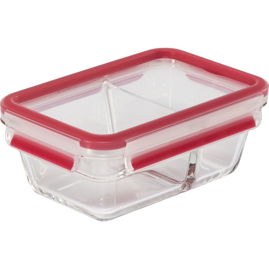 Emsa Clip&Close Glass Food Container 800 ml red