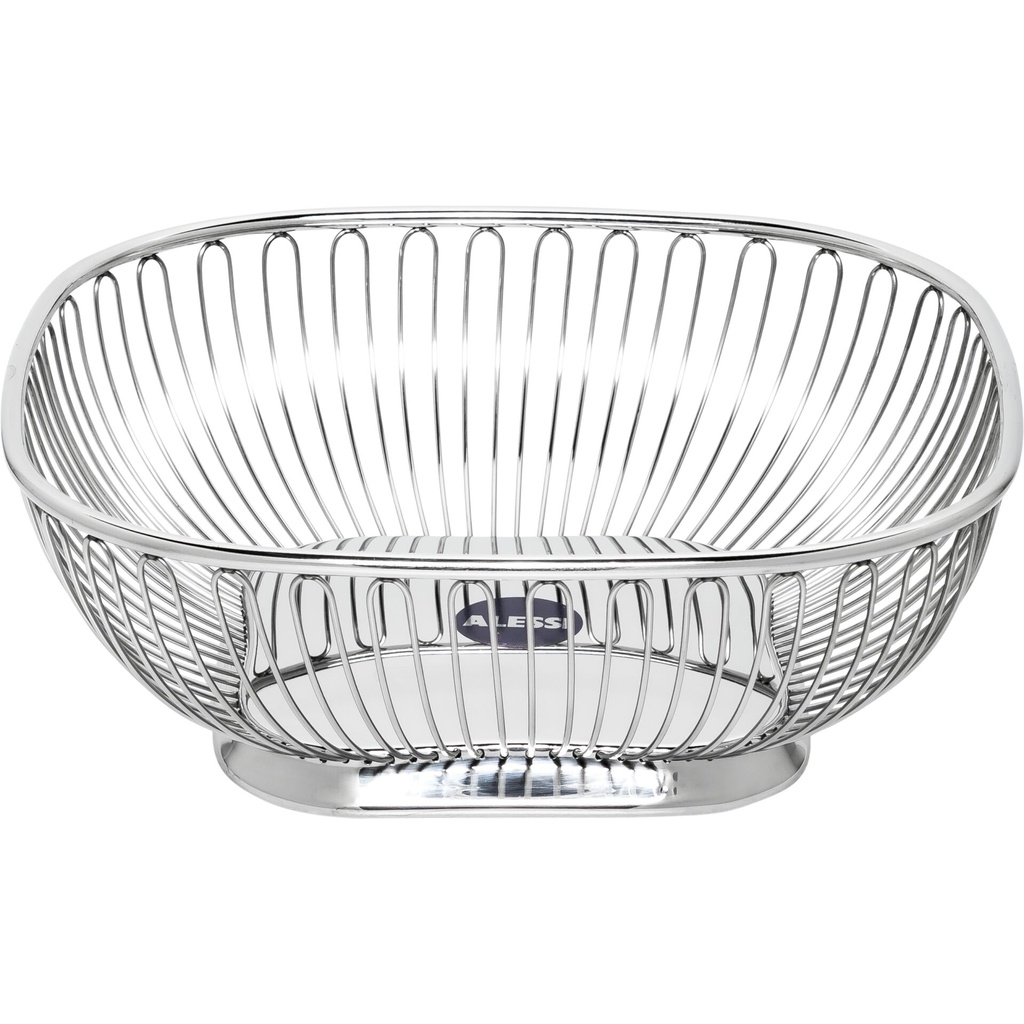 Alessi 845 Square Wire Basket Stainless Steel