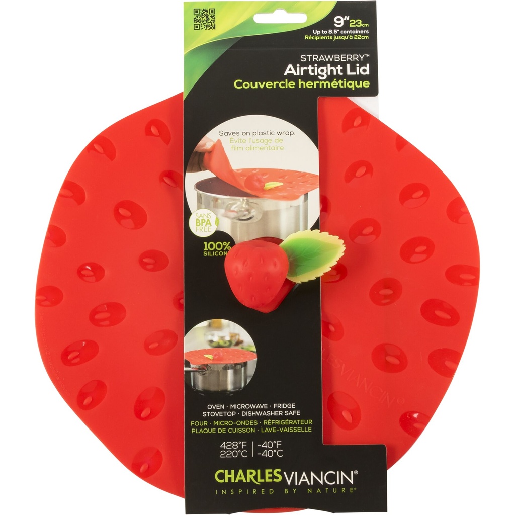 Charles Viancin BERRIES 23 cm Silicone Lid red