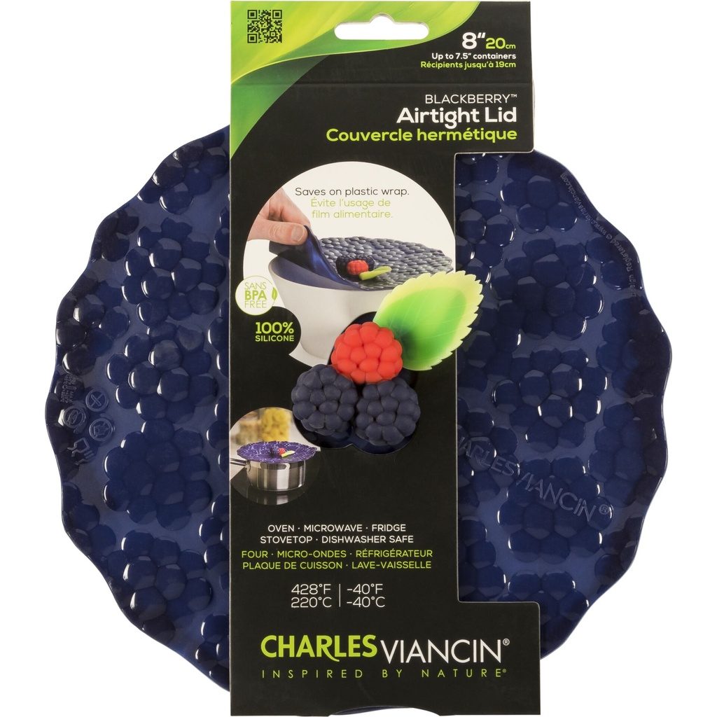 Charles Viancin BERRIES 20 cm Silicone Lid blue