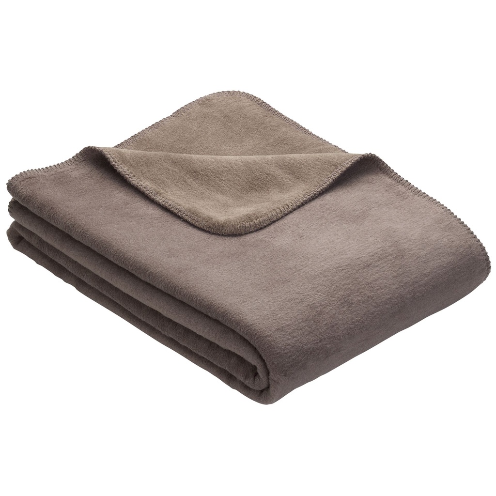 Ibena Uni Doubleface blanket Dublin espresso/brown 150x200cm