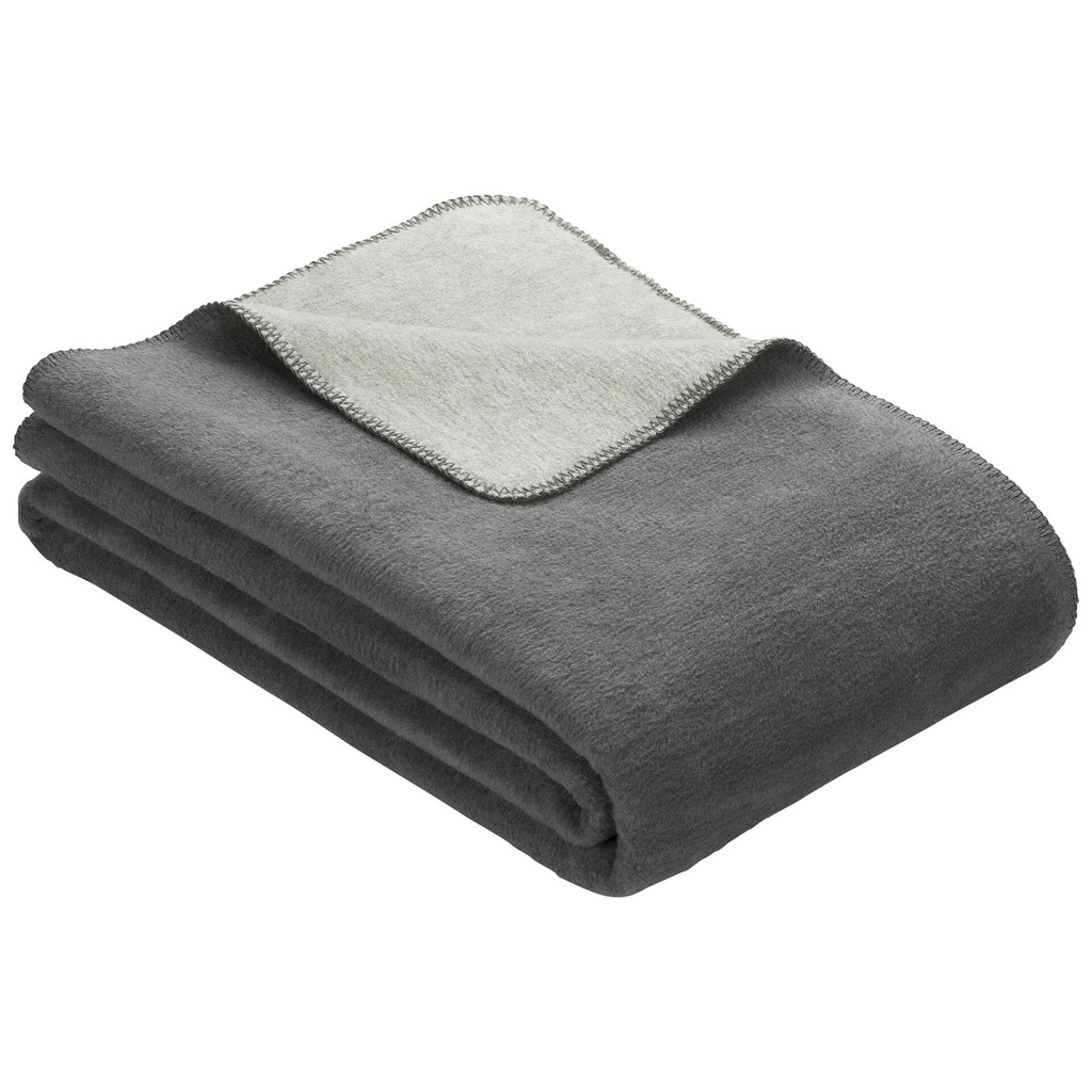 Ibena Uni Doubleface blanket Dublin anthracite 150x200cm