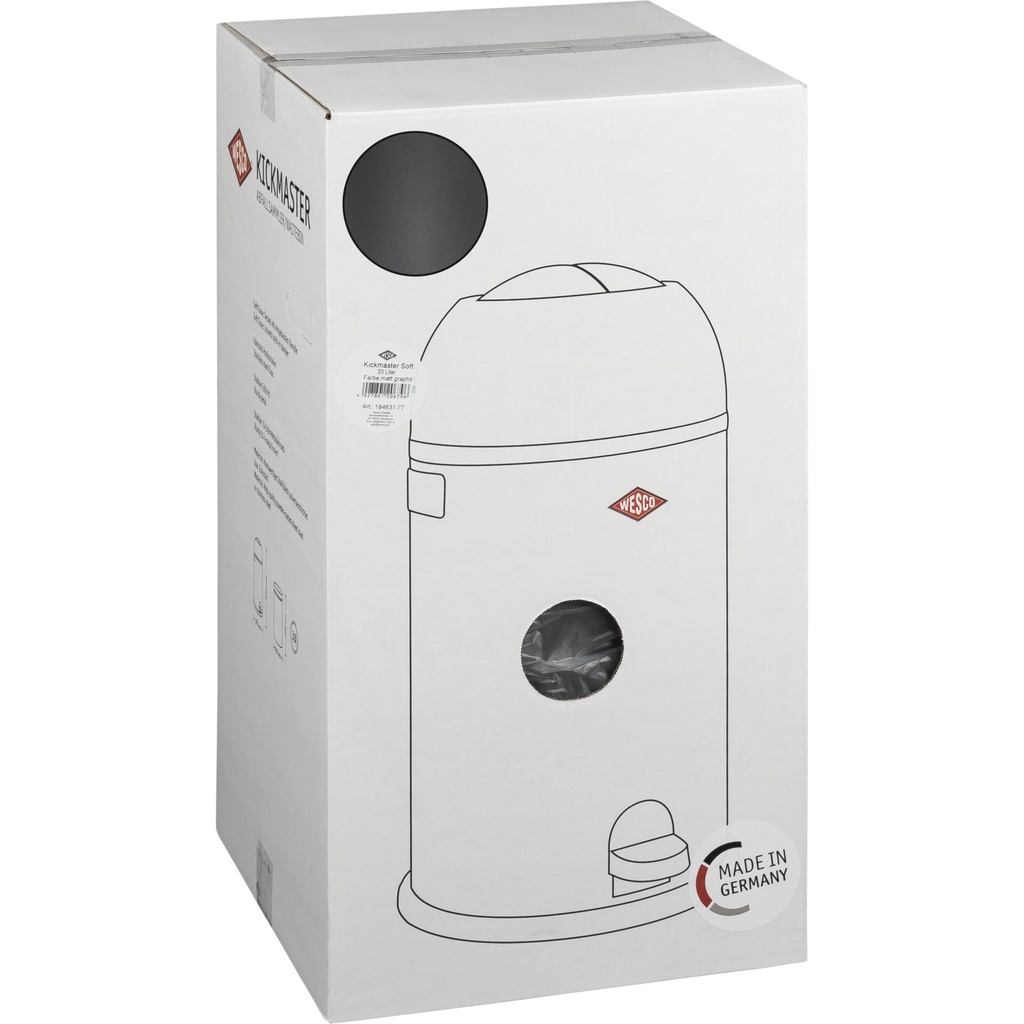 WESCO Kickmaster Soft Trash Bin graphit matt