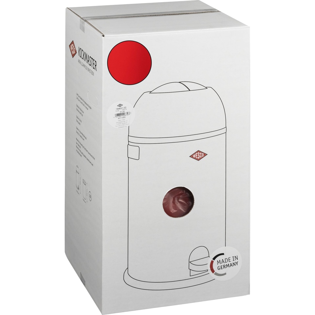 WESCO Kickmaster Soft Trash Bin red