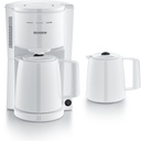 Severin KA 9309 white Filter Coffee Maker with 2 Pots