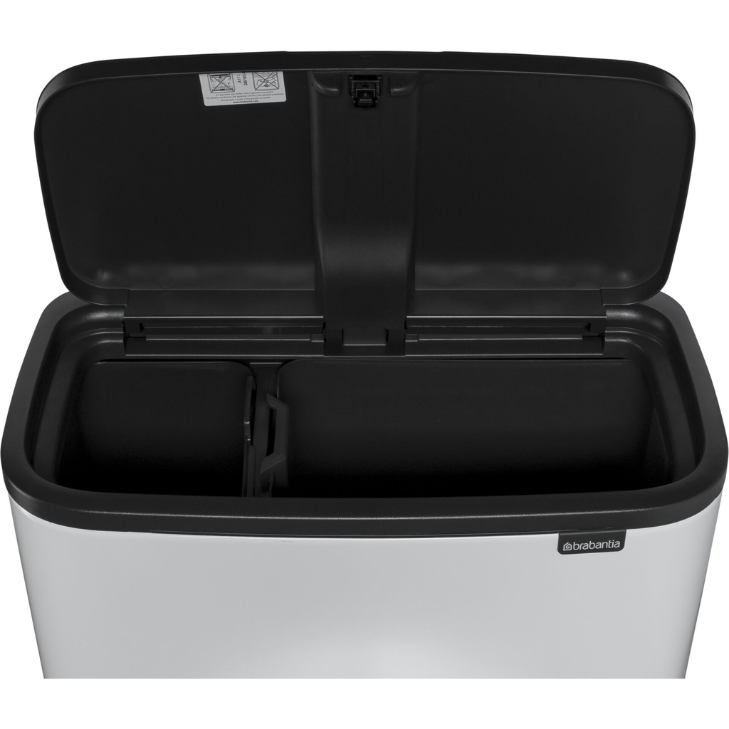 Brabantia Bo Touch Bin white, 11 + 23 L
