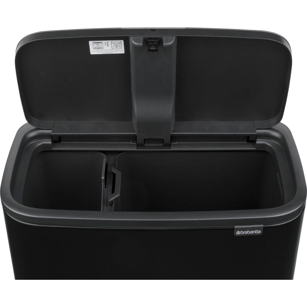 Brabantia Bo Touch Bin black matt, 11 + 23 L