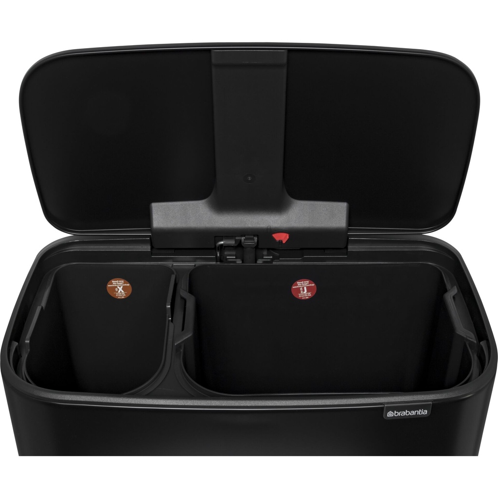Brabantia Bo Pedal Bin black, 11 + 23 L