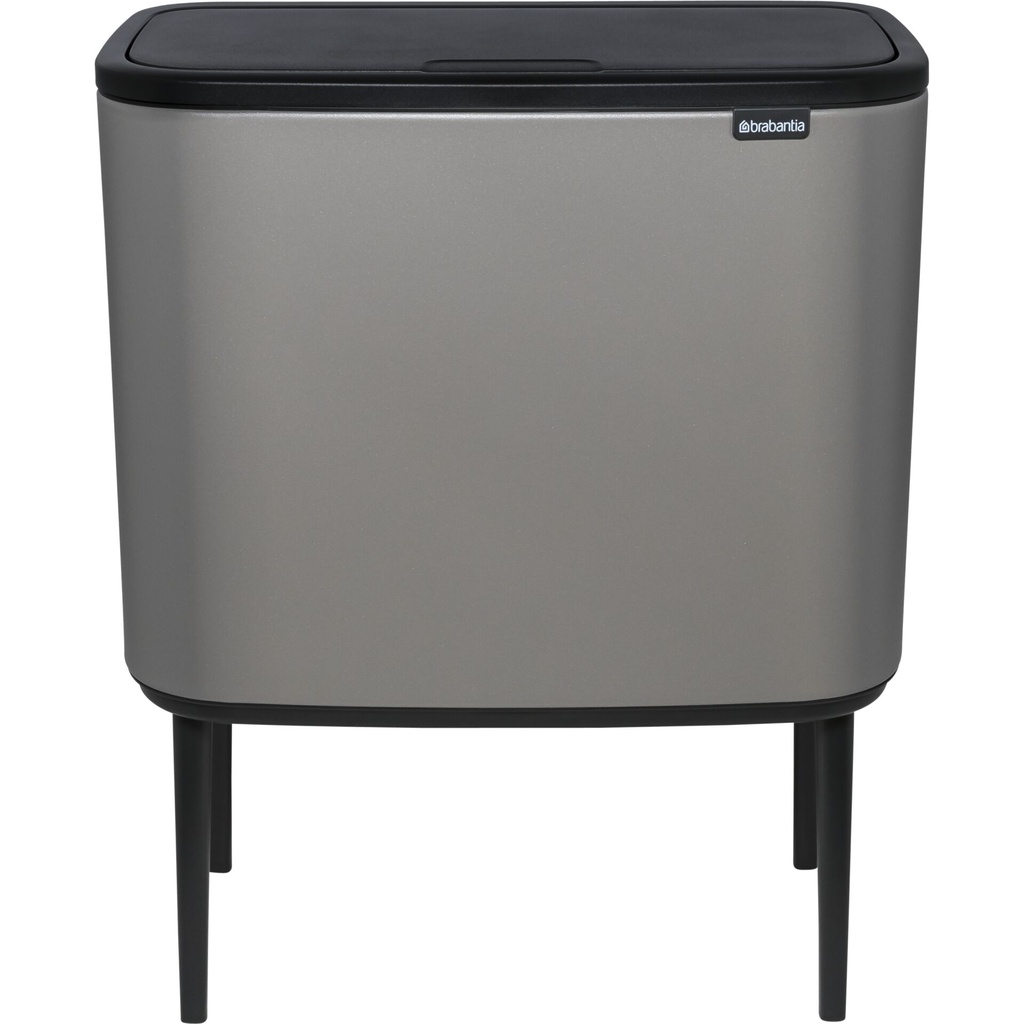 Brabantia Waste Bin Bo Touch Bin Mineral Concrete Grey, 3 x 11 L