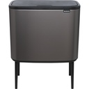 Brabantia Waste Bin Bo Touch Bin Platinum, 3 x 11 L