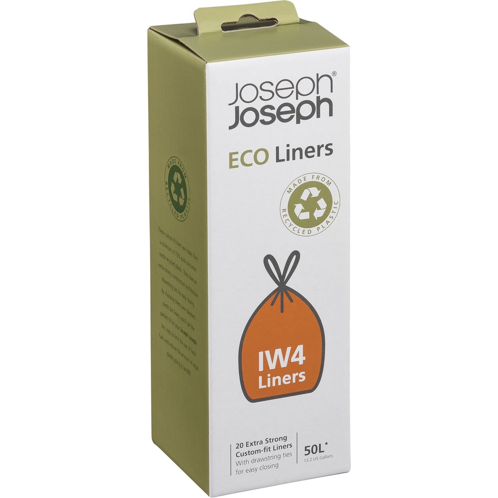 Joseph Joseph IW4 50L Grey Recycled Bin Liners