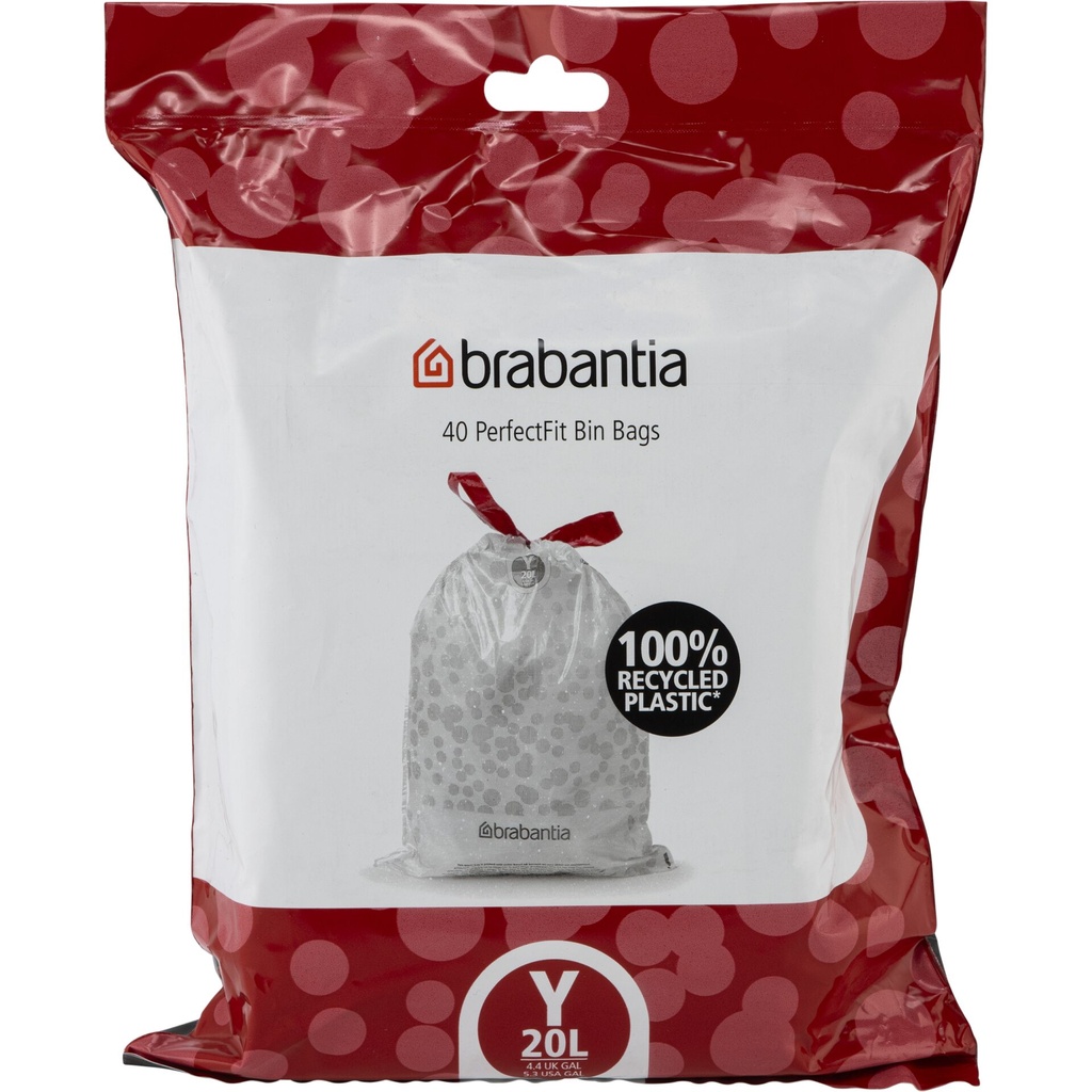 Brabantia PerfectFit Trash Bag NewIcon, Code Y (20 Liter)