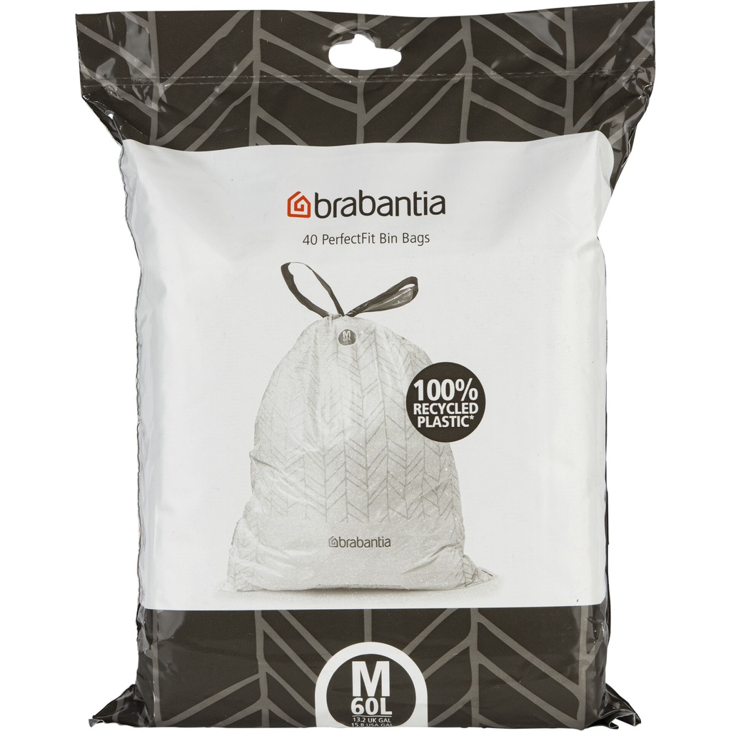 Brabantia PerfectFit Trash Bag Bo, Code M (60 Liter)