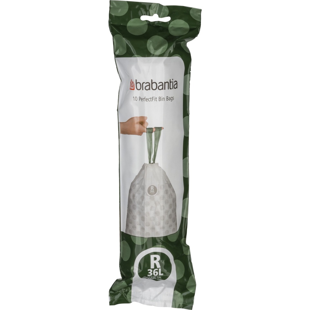 Brabantia PerfectFit Bin Liner Type R, 36 L, 10 Bags