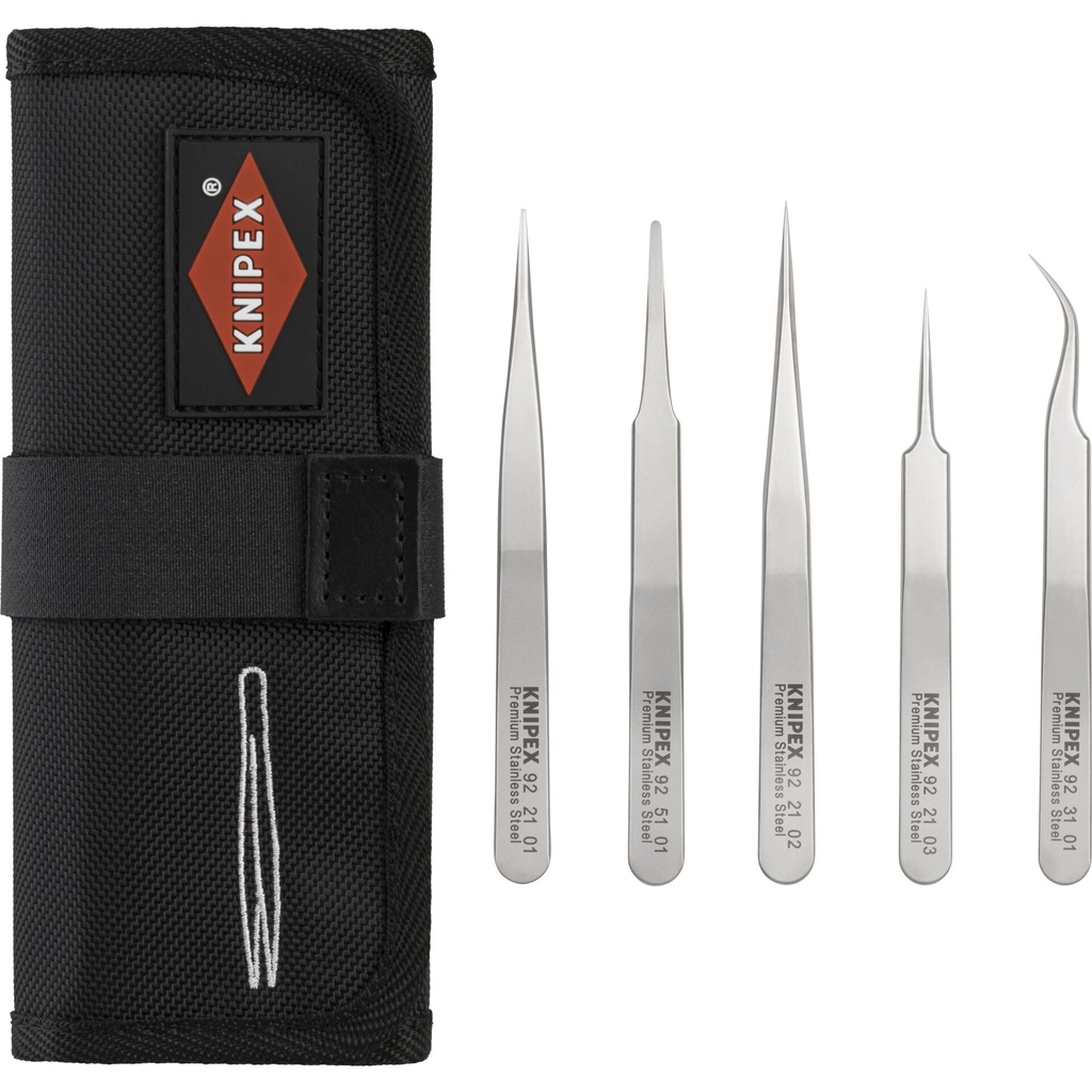 KNIPEX Precision Tweezers Set 5 pieces