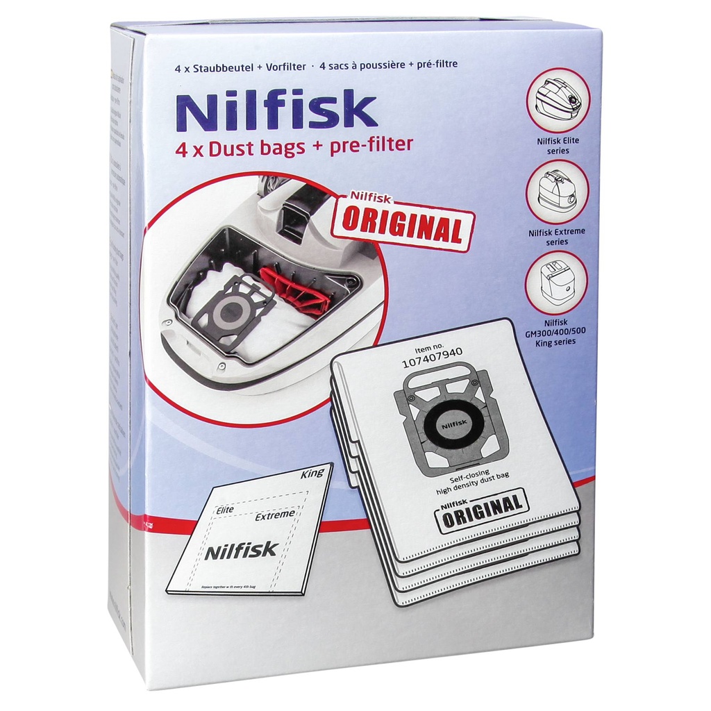 Nilfisk Ultra Dustbag 4+1 for Elite